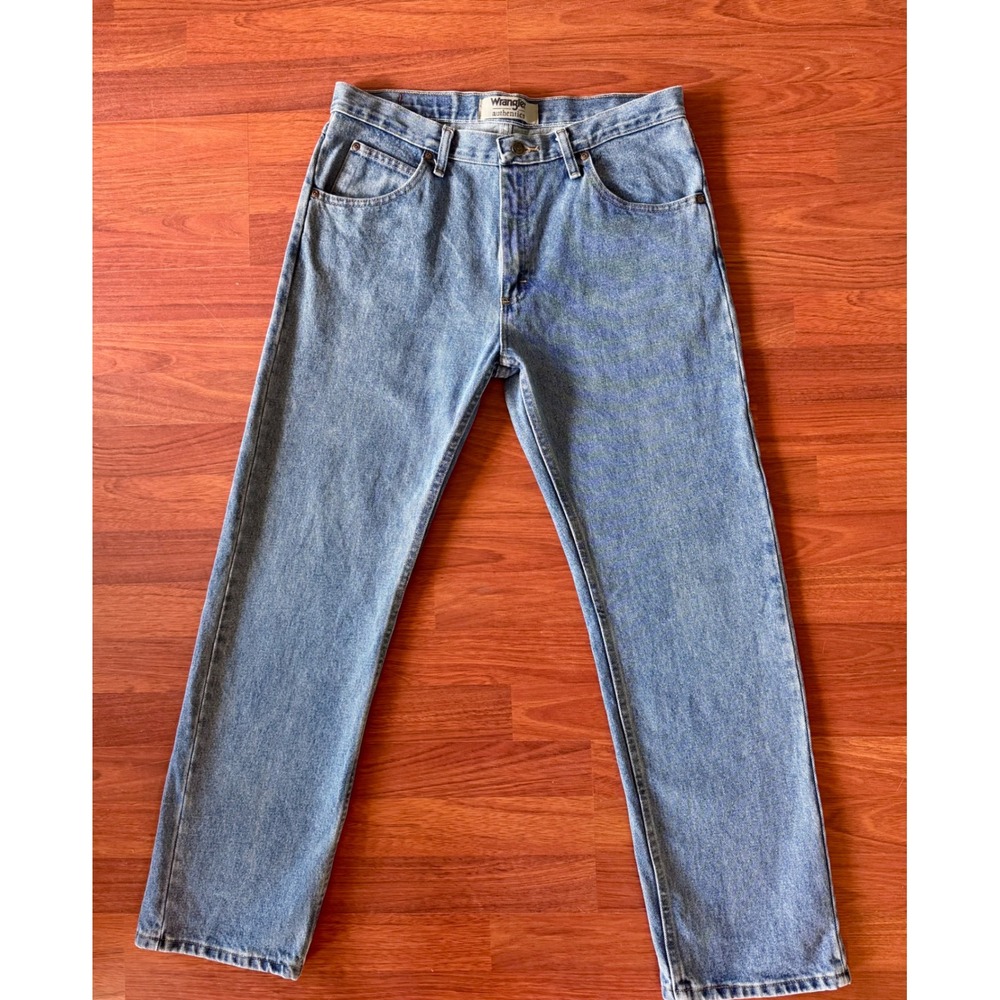 Wrangler Authentics Mens Straight Leg Light Wash Denim Jeans 33x30